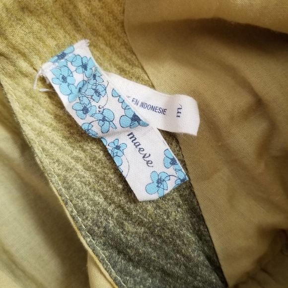 Anthropologie Maeve Green Stripe Cotton Sun Dress M - Picture 6 of 7